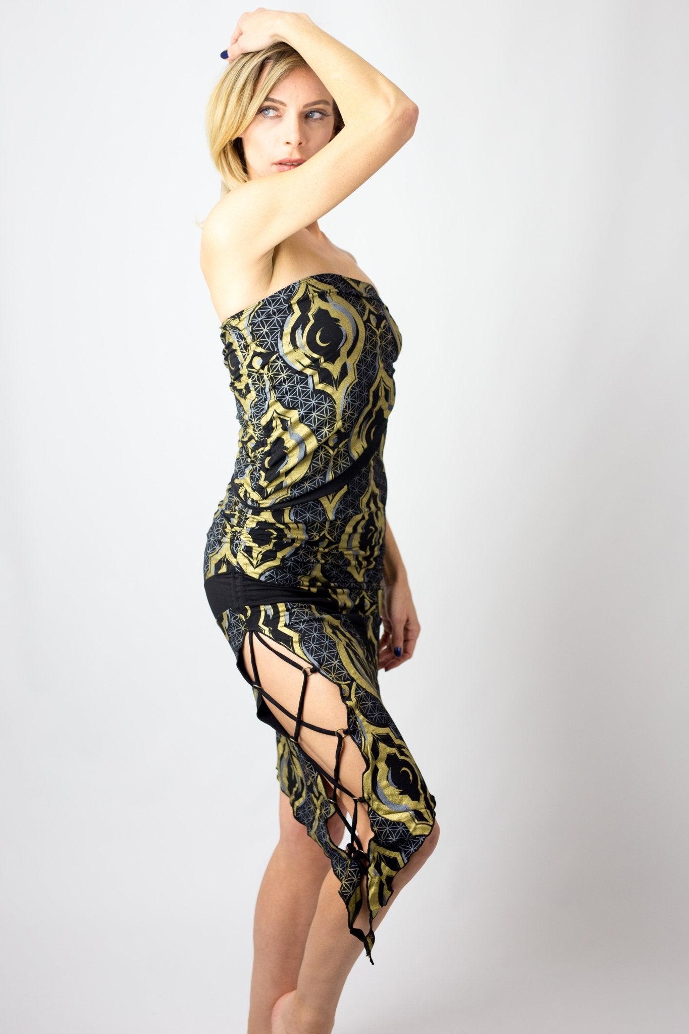 Infiniti Wrap Dress (illuminate print) - anahata designs