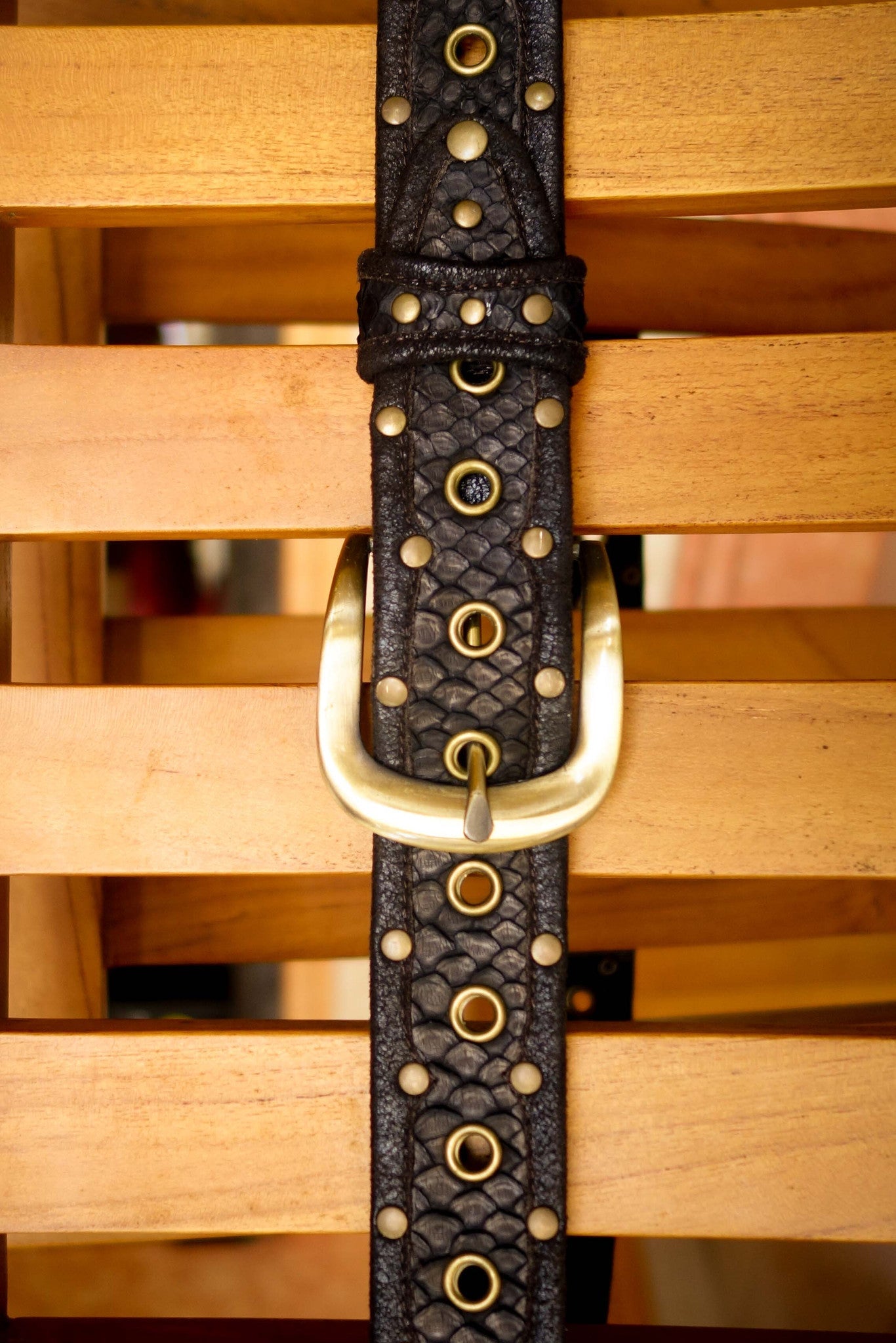 Python leather belt - anahata designs