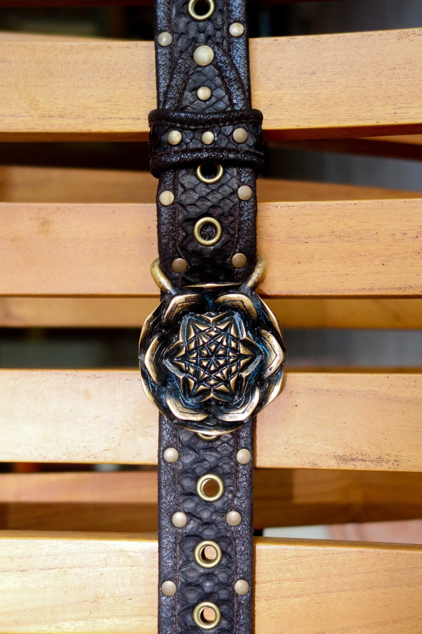 Python leather belt - anahata designs