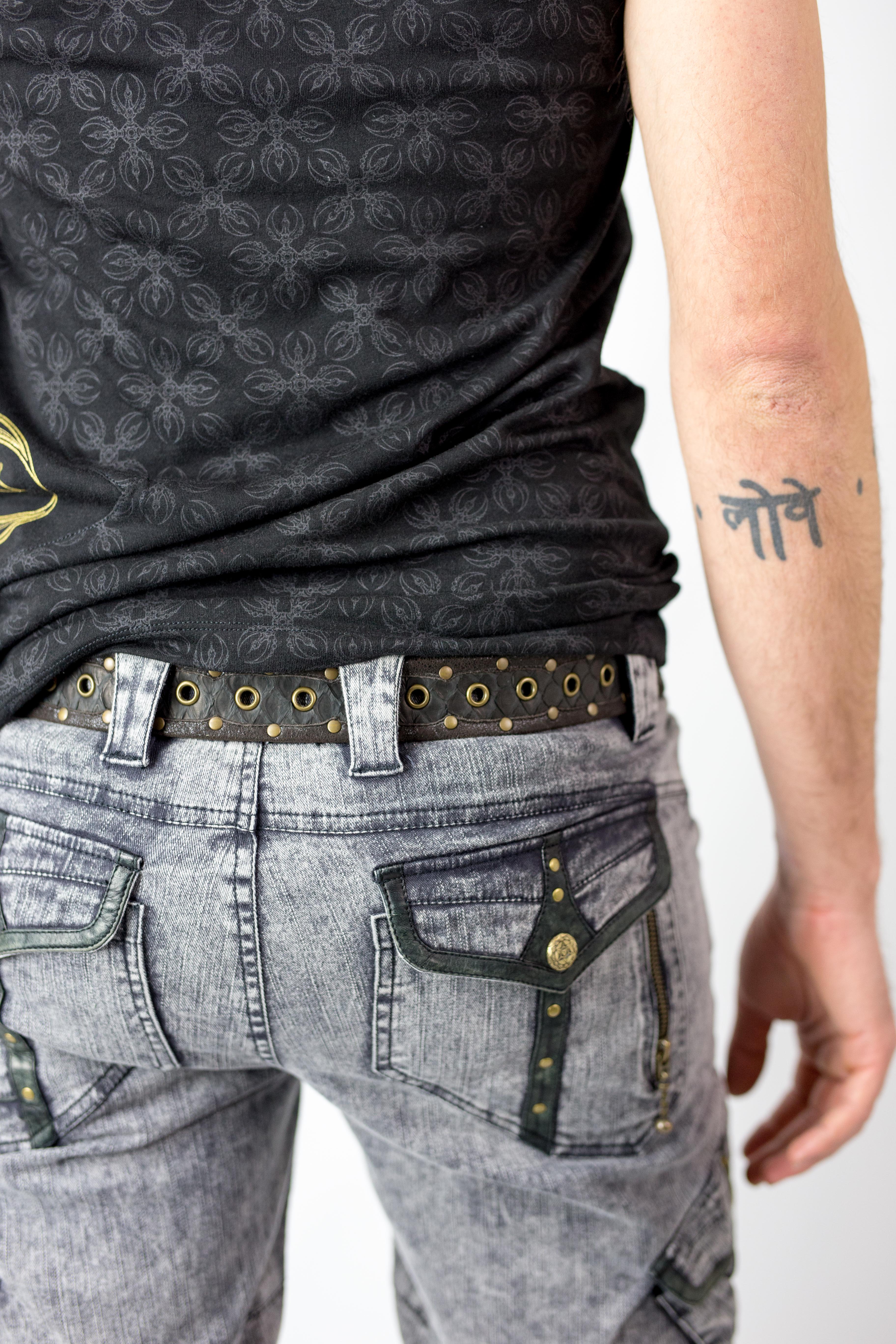 Python leather belt - anahata designs