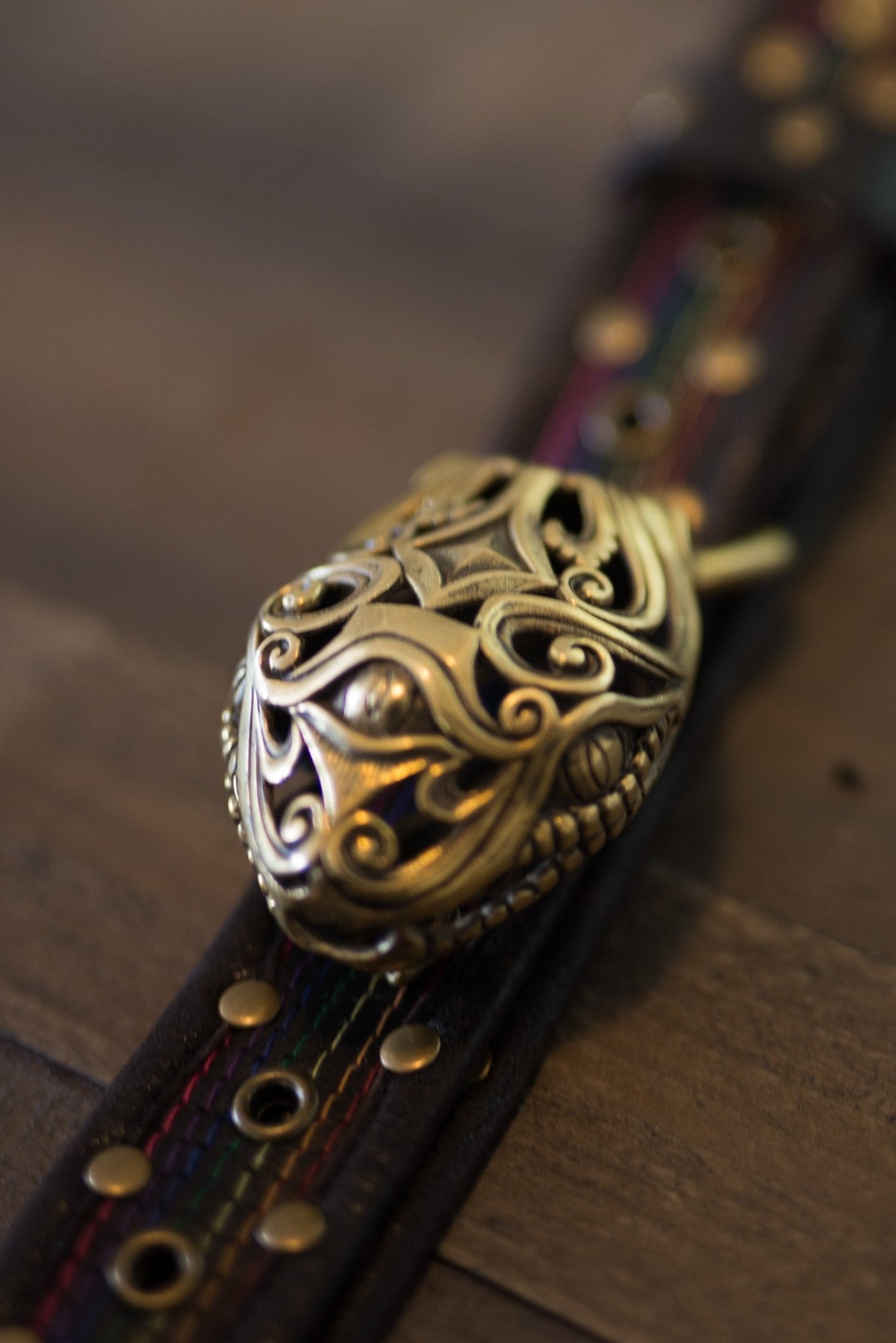Rainbow leather belt - anahata designs