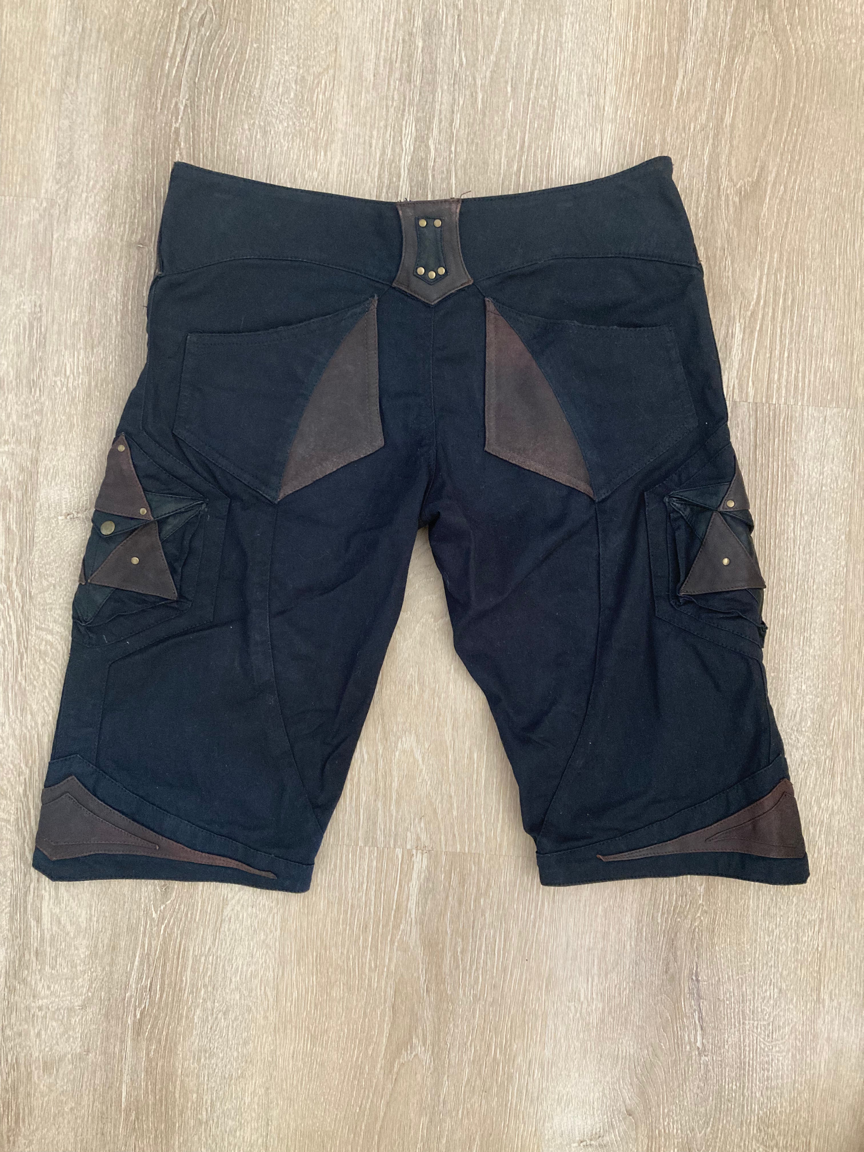 PREL🖤VED - Hexa Shorts - Black/Brown with Brown Leather 32 - anahata designs/infiniti now