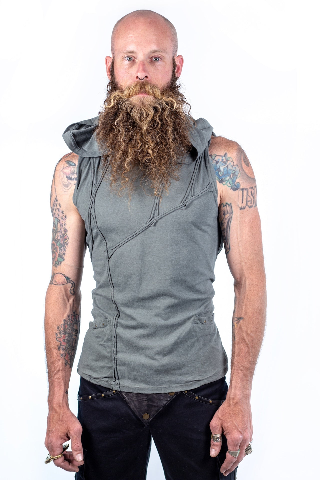Linear Hooded Tank Top - anahata designs/infiniti now