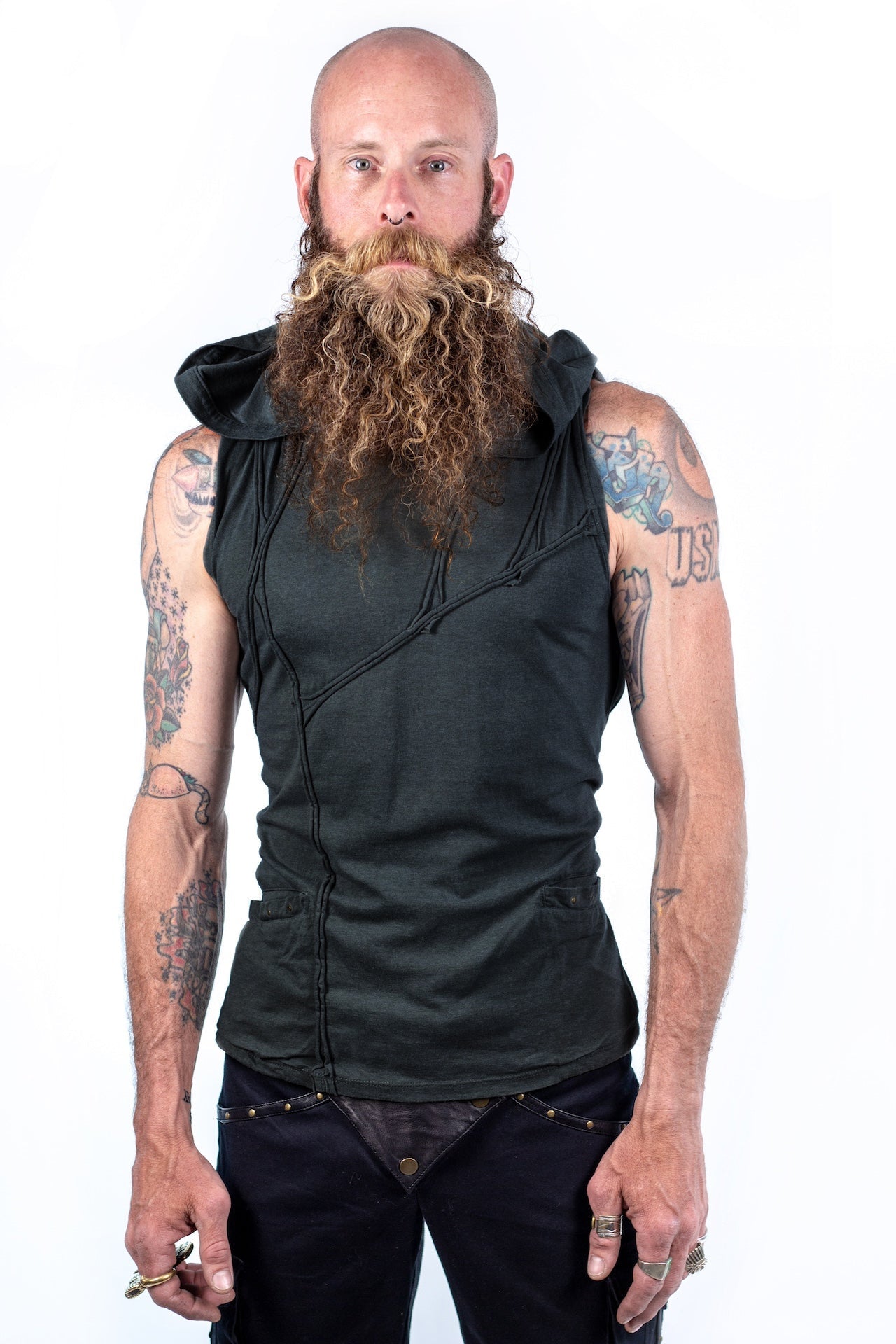 Linear Hooded Tank Top - anahata designs/infiniti now