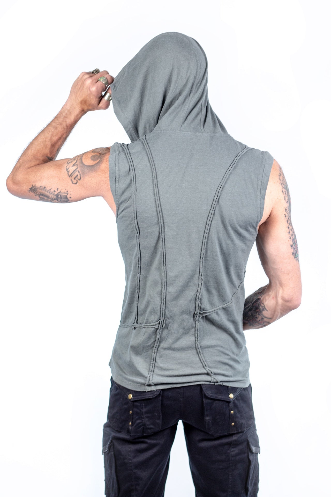 Linear Hooded Tank Top - anahata designs/infiniti now