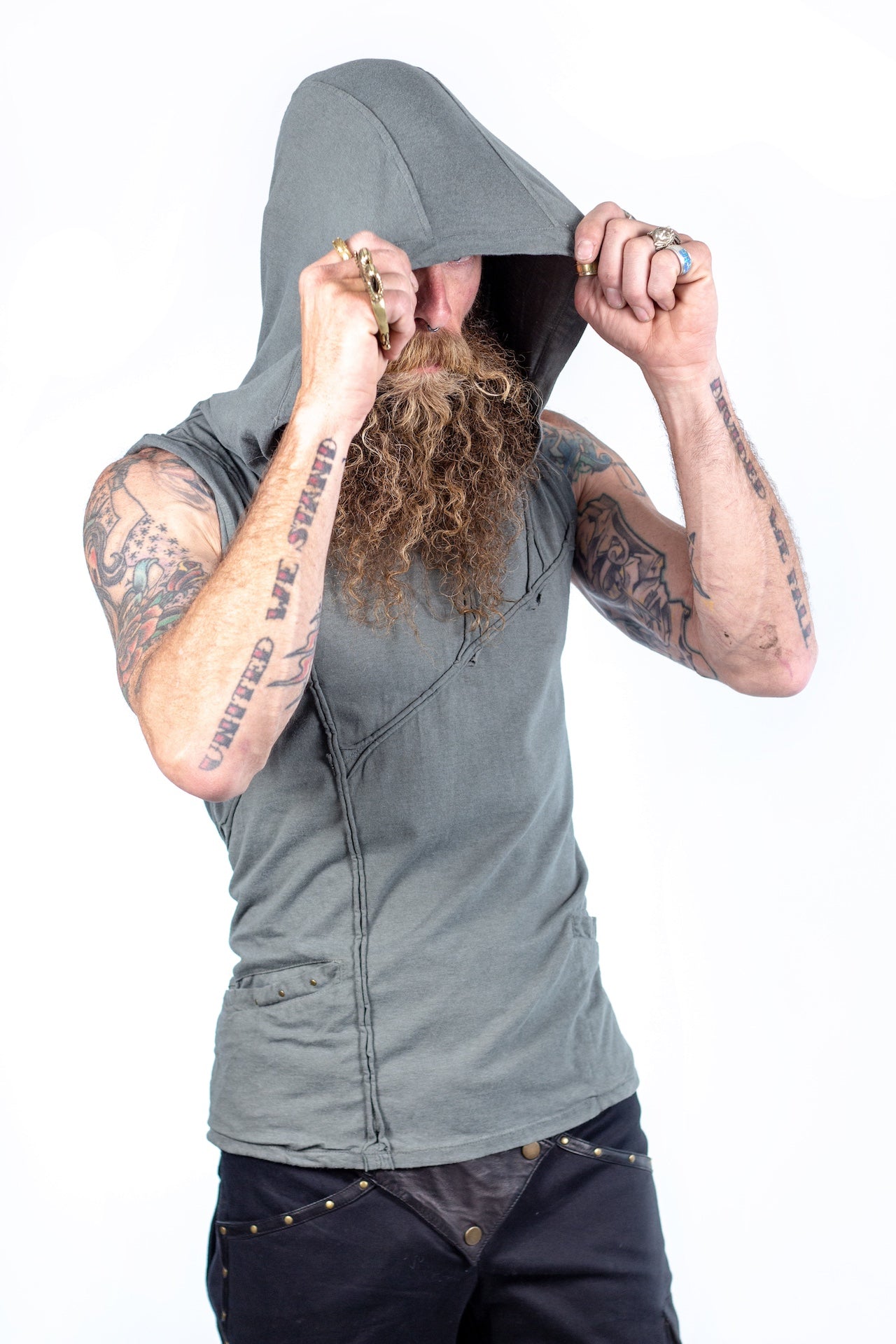 Linear Hooded Tank Top - anahata designs/infiniti now