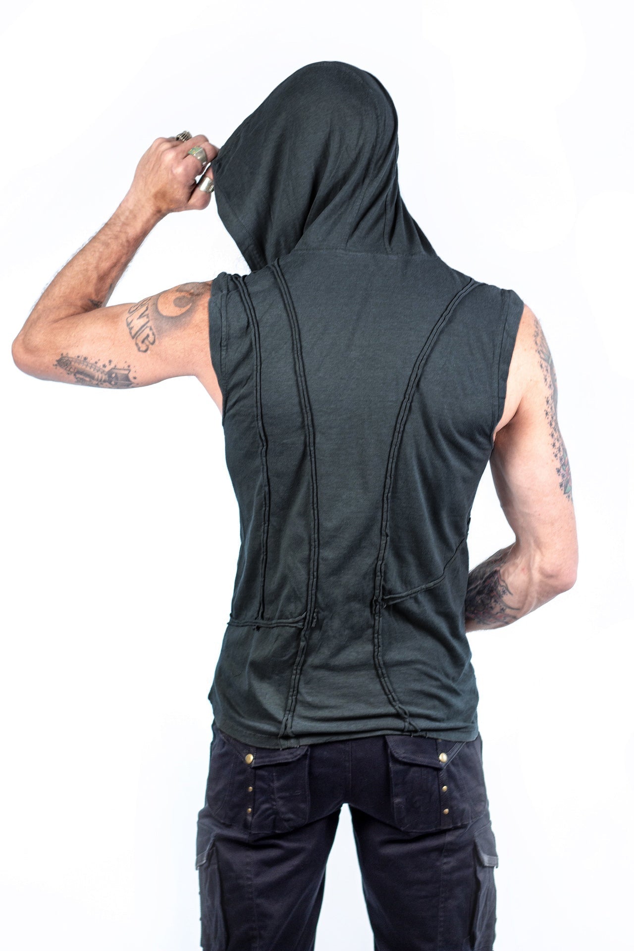 Linear Hooded Tank Top - anahata designs/infiniti now
