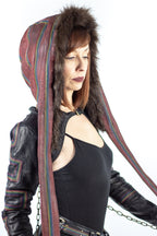 Rainbow Leather Jedi Hood - anahata designs/infiniti now