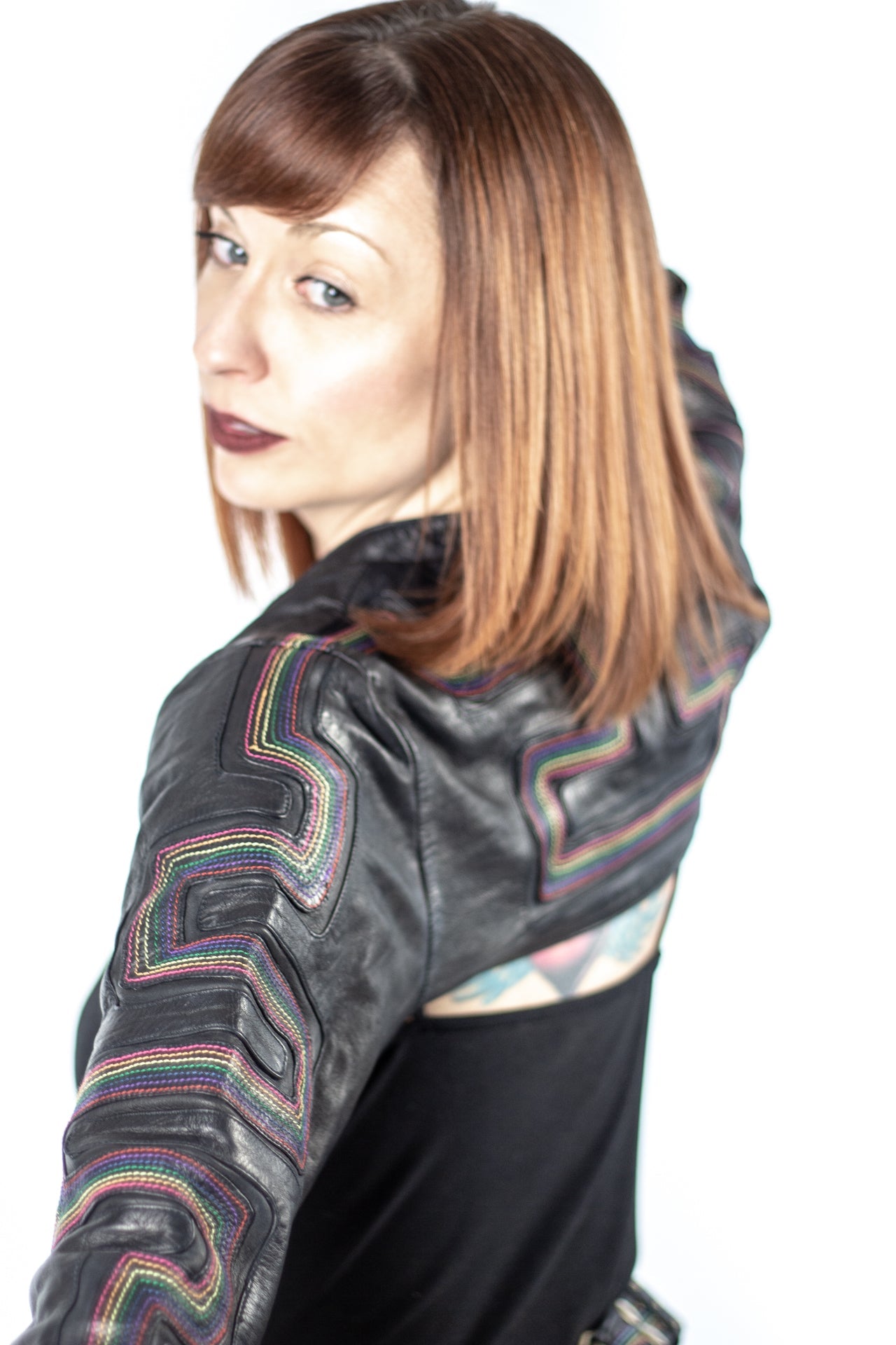 Rainbow Leather Sleeves - anahata designs/infiniti now