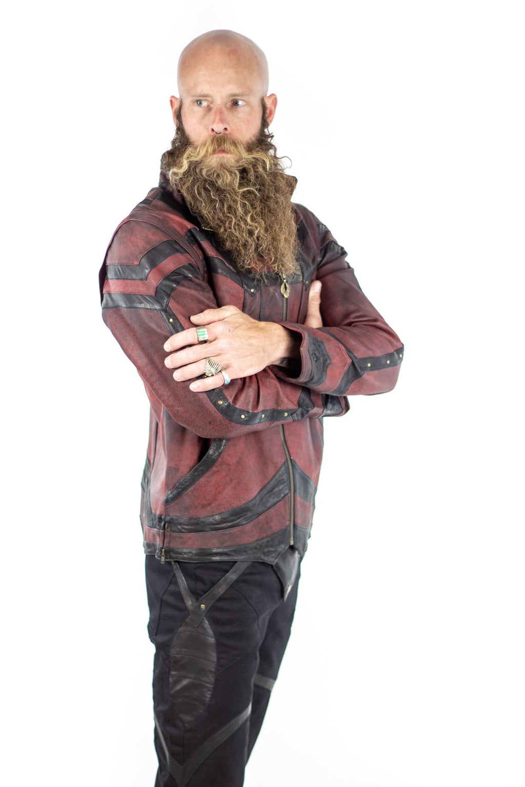 Taurid Leather Mens Cut Jacket - anahata designs/infiniti now