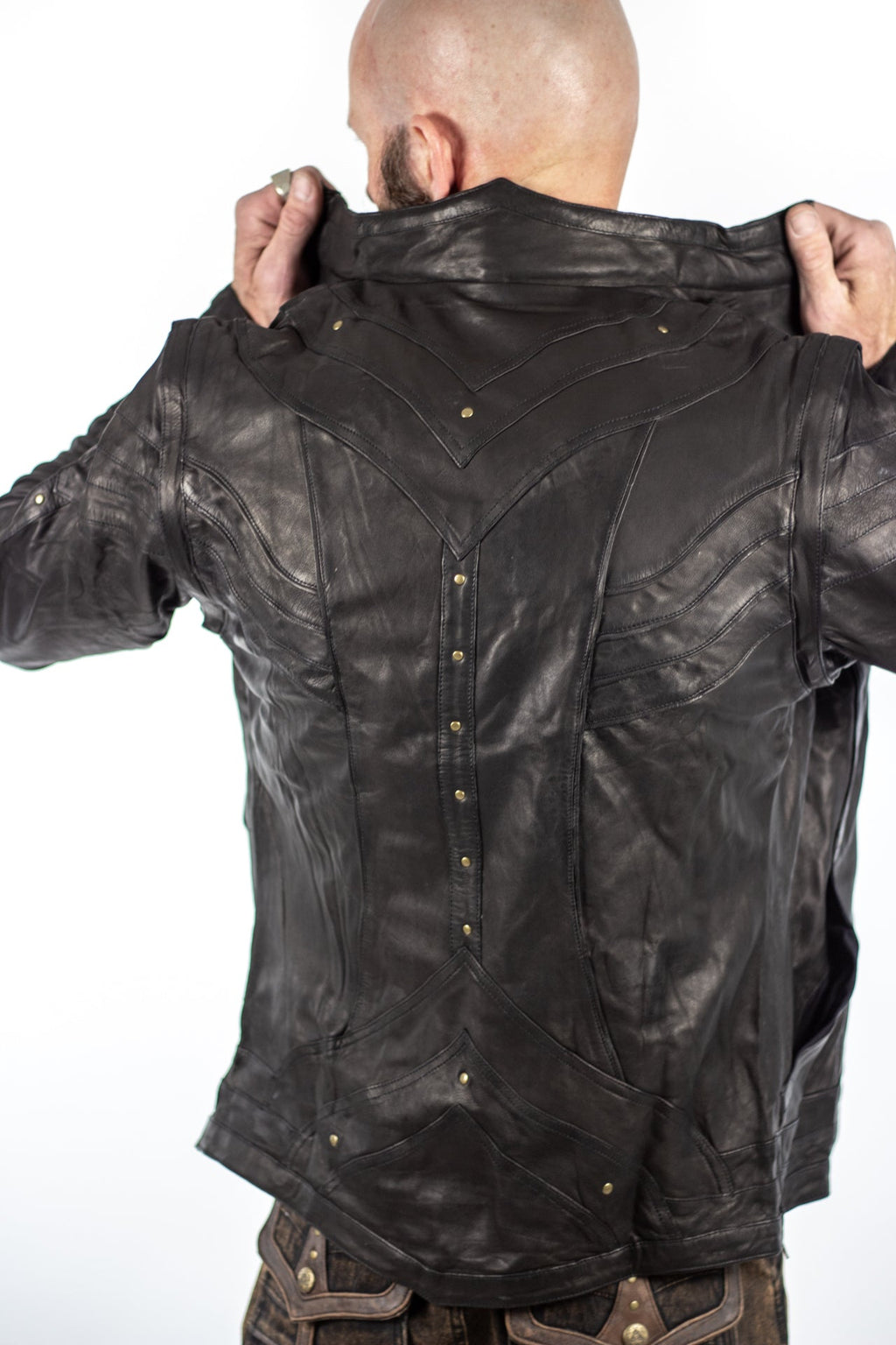Taurid Leather Mens Cut Jacket - anahata designs/infiniti now
