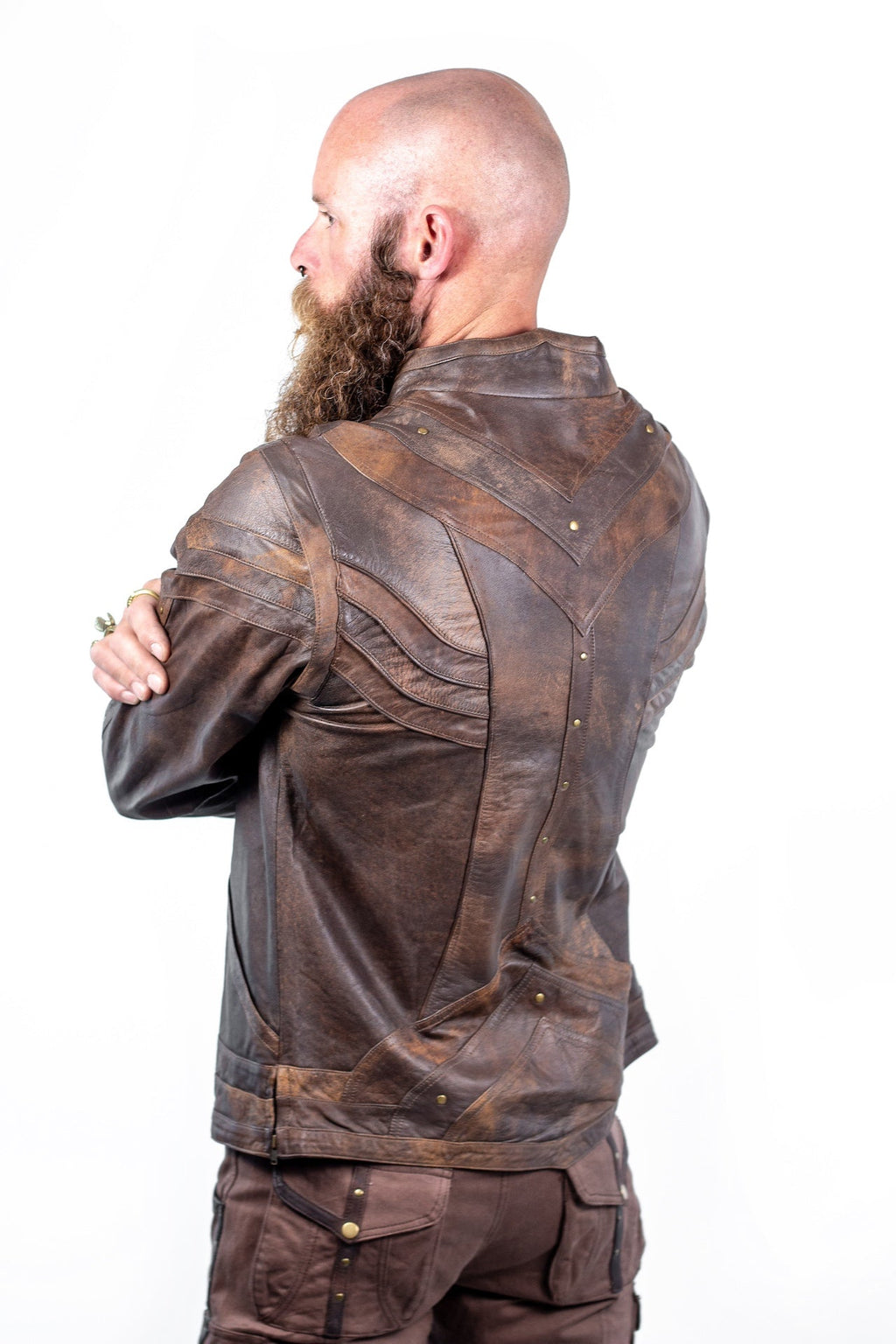 Taurid Leather Mens Cut Jacket - anahata designs/infiniti now