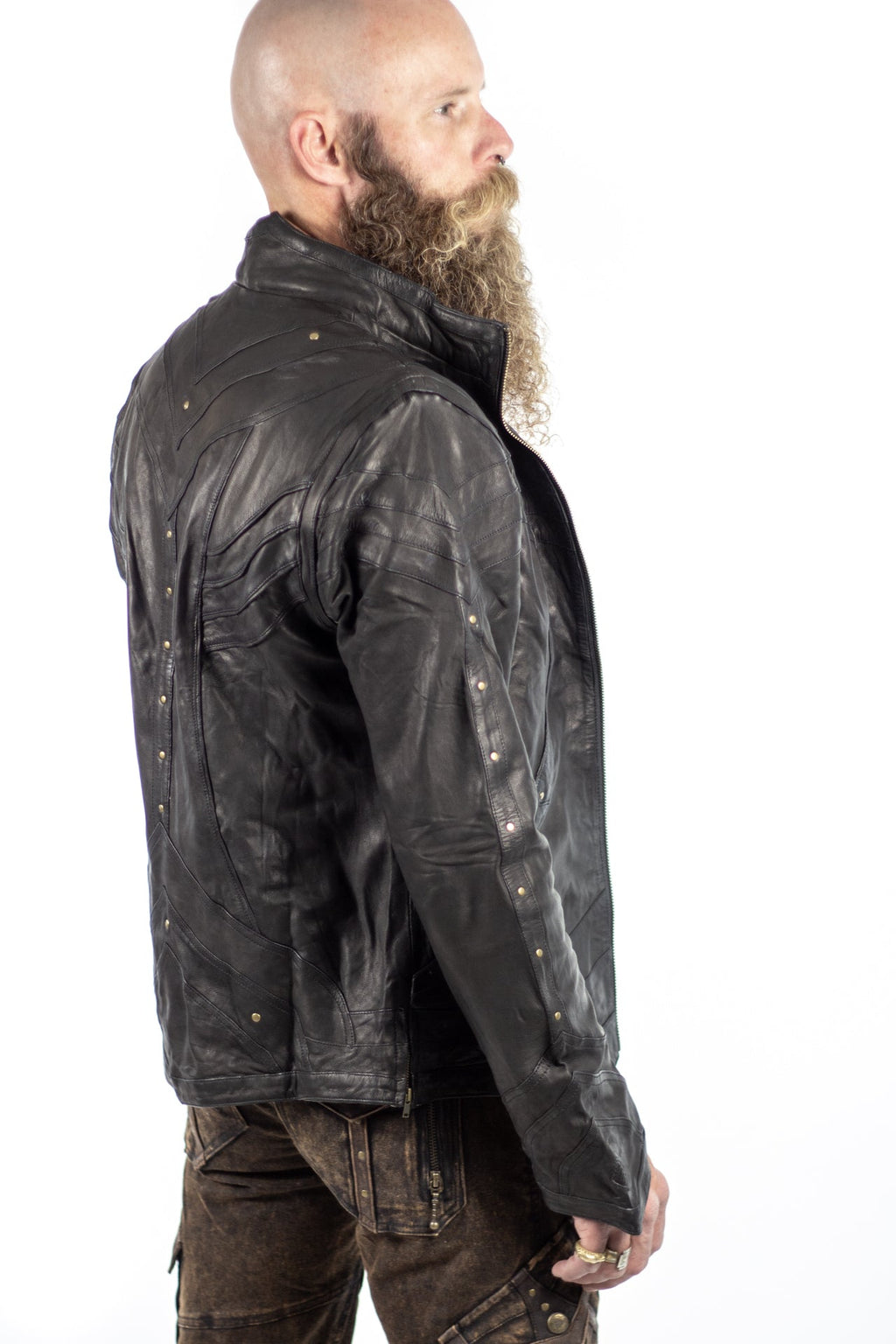 Taurid Leather Mens Cut Jacket - anahata designs/infiniti now