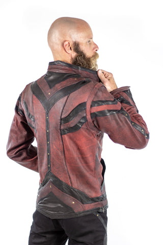 Taurid Leather Mens Cut Jacket - anahata designs/infiniti now
