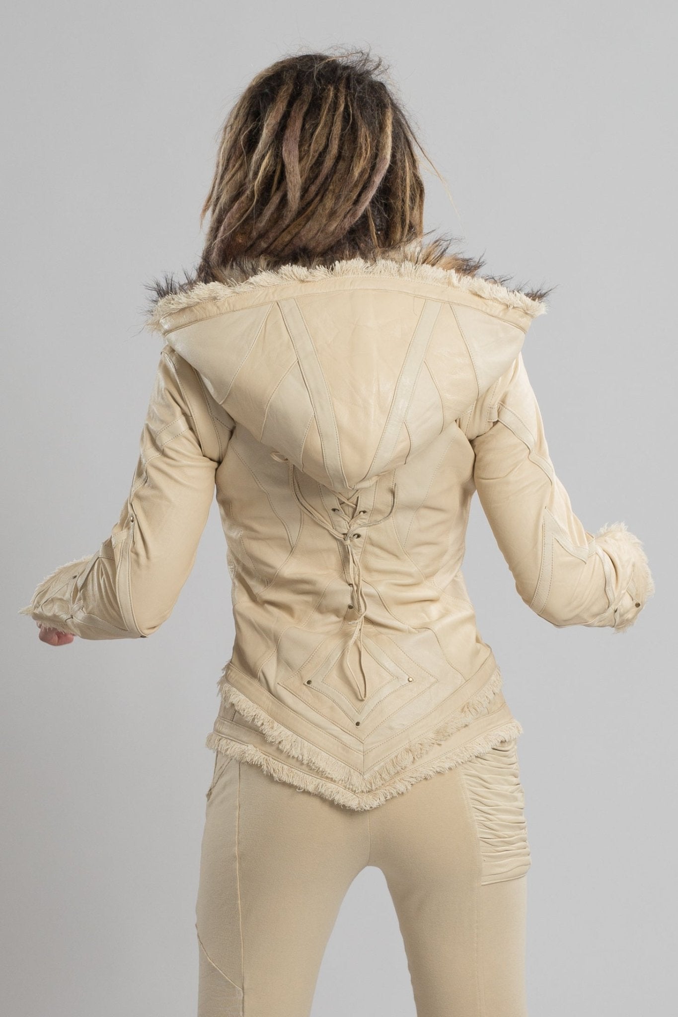 Victory Womens Cut Leather Jacket - anahata designs/infiniti now