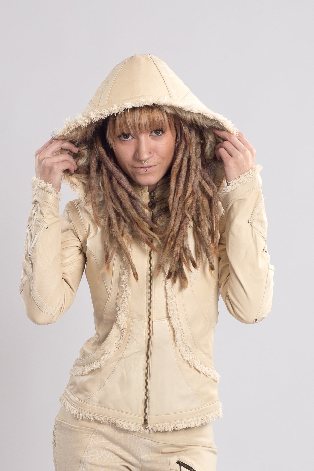 Victory Womens Cut Leather Jacket - anahata designs/infiniti now