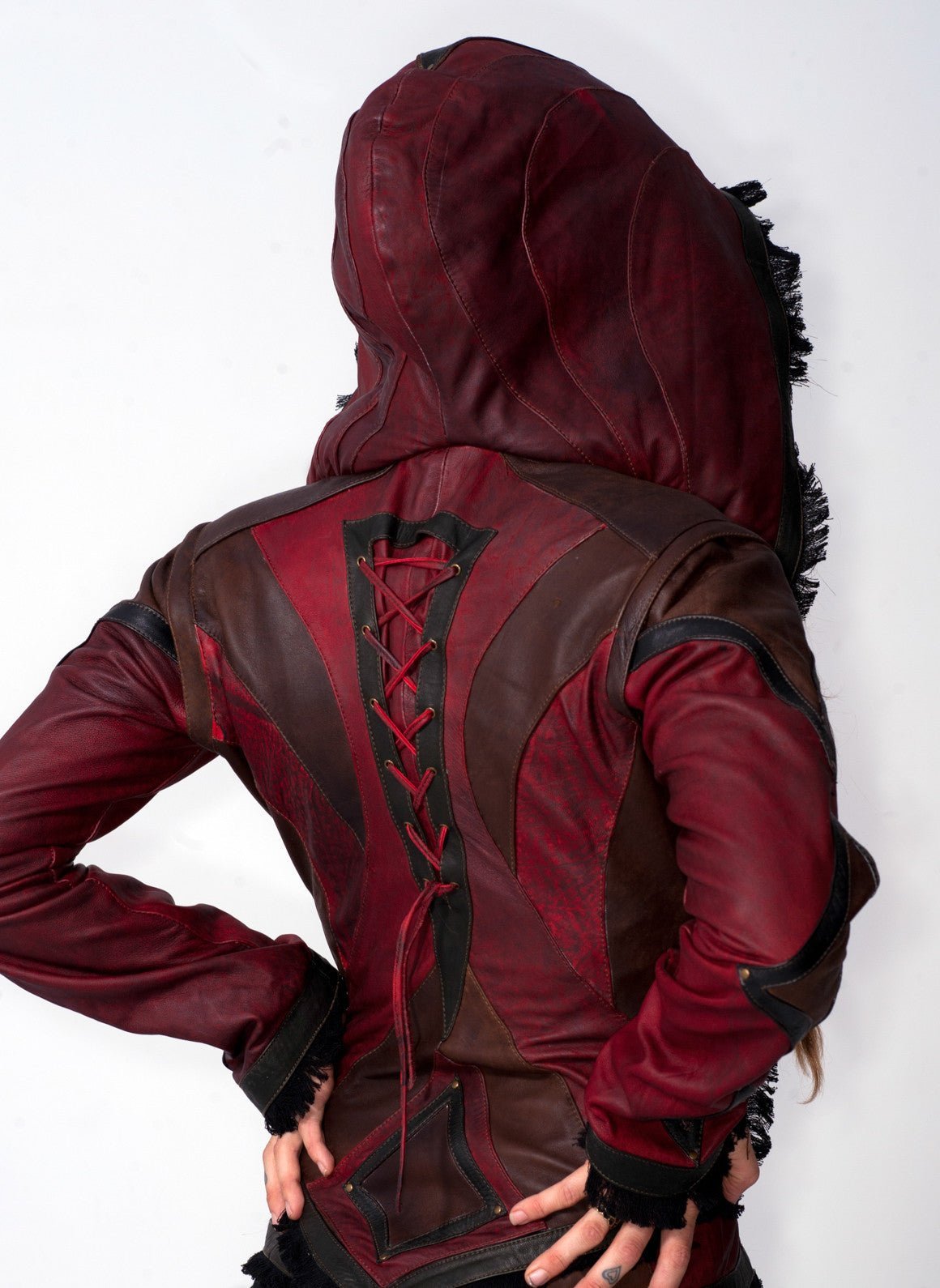 Victory Womens Cut Leather Jacket - anahata designs/infiniti now