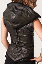 Victory Womens Cut Leather Jacket - anahata designs/infiniti now