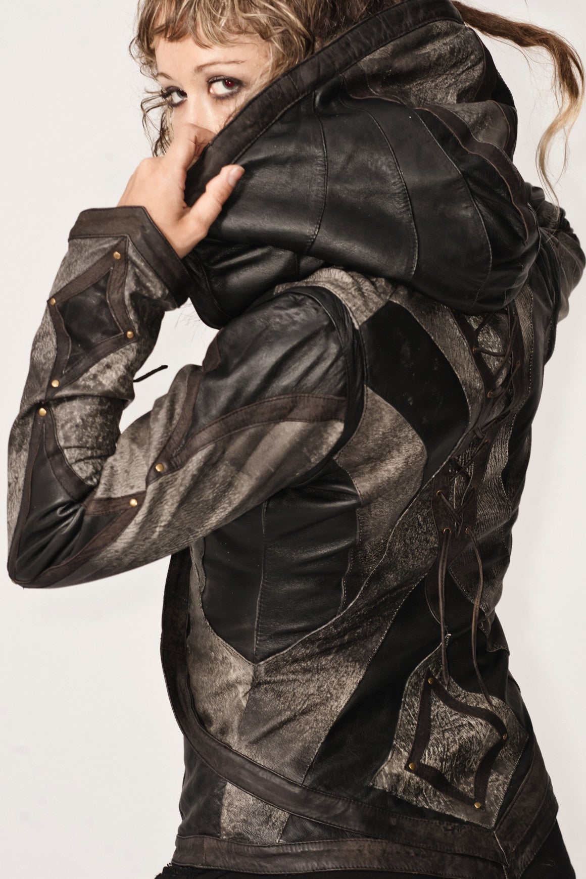 Victory Womens Cut Leather Jacket - anahata designs/infiniti now