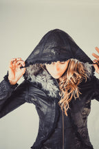 Victory Womens Cut Python Leather Jacket - anahata designs/infiniti now