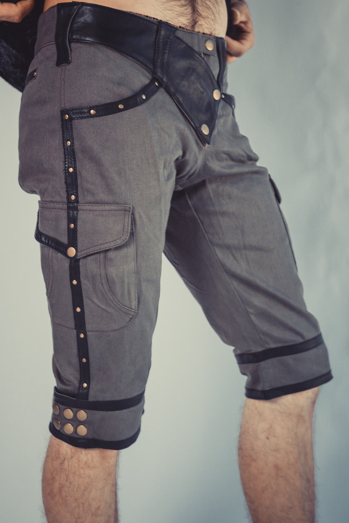 Aike stretch denim shorts - anahata designs