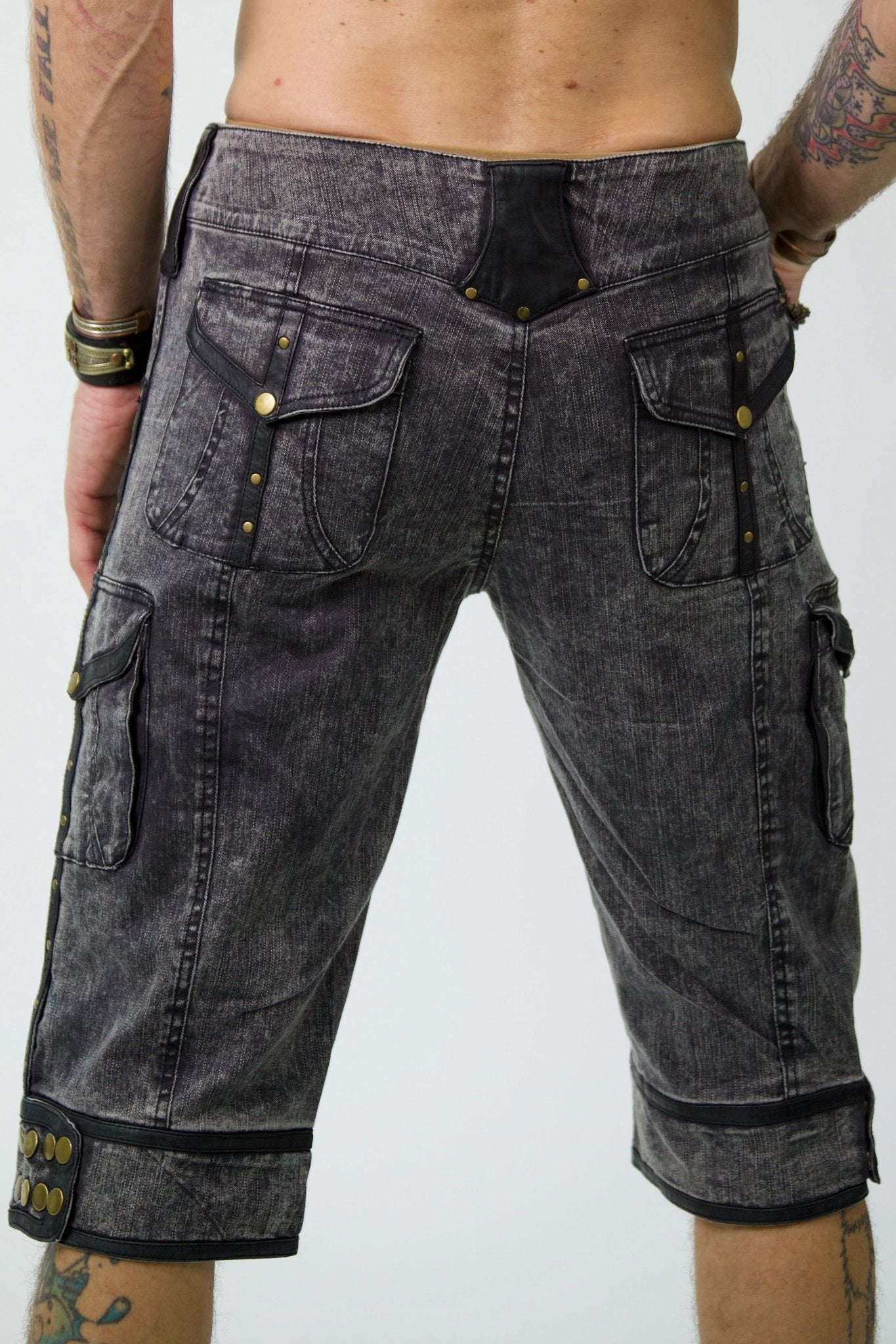 Police denim sales cargo shorts