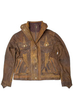 Alloy Leather Jacket - Brown Combo - Custom Size - anahata designs