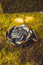 Brass Star Lotus belt buckle - anahata designs