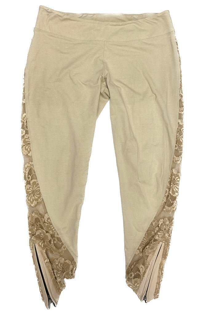 Genshi Leggings Lace Panel - Sand Medium - anahata designs/infiniti now