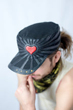 Heart on Cadet Cap - anahata designs