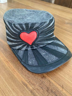 Heart on Cadet Cap - anahata designs