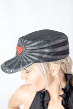 Heart on Cadet Cap - anahata designs