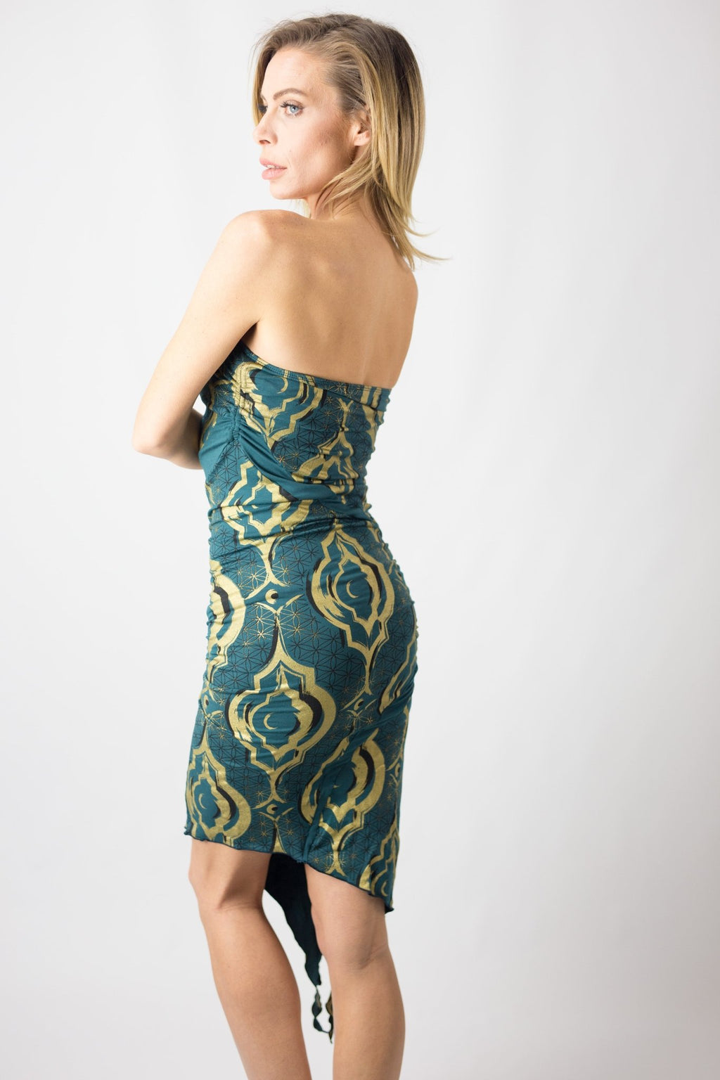 Infiniti Wrap Dress (illuminate print) - anahata designs