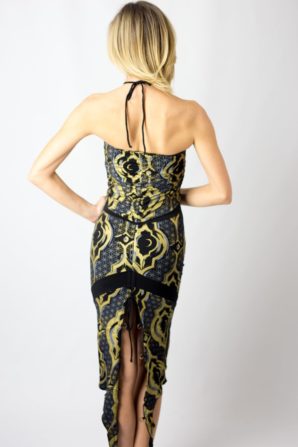 Infiniti Wrap Dress (illuminate print) - anahata designs