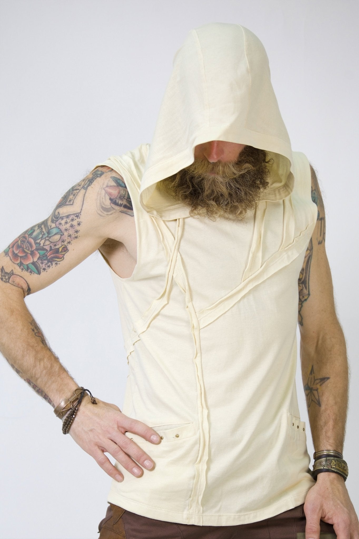 Linear hooded tank top - anahata designs