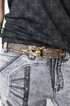 Rainbow leather belt - anahata designs