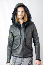 Rainbow Python leather jacket - anahata designs