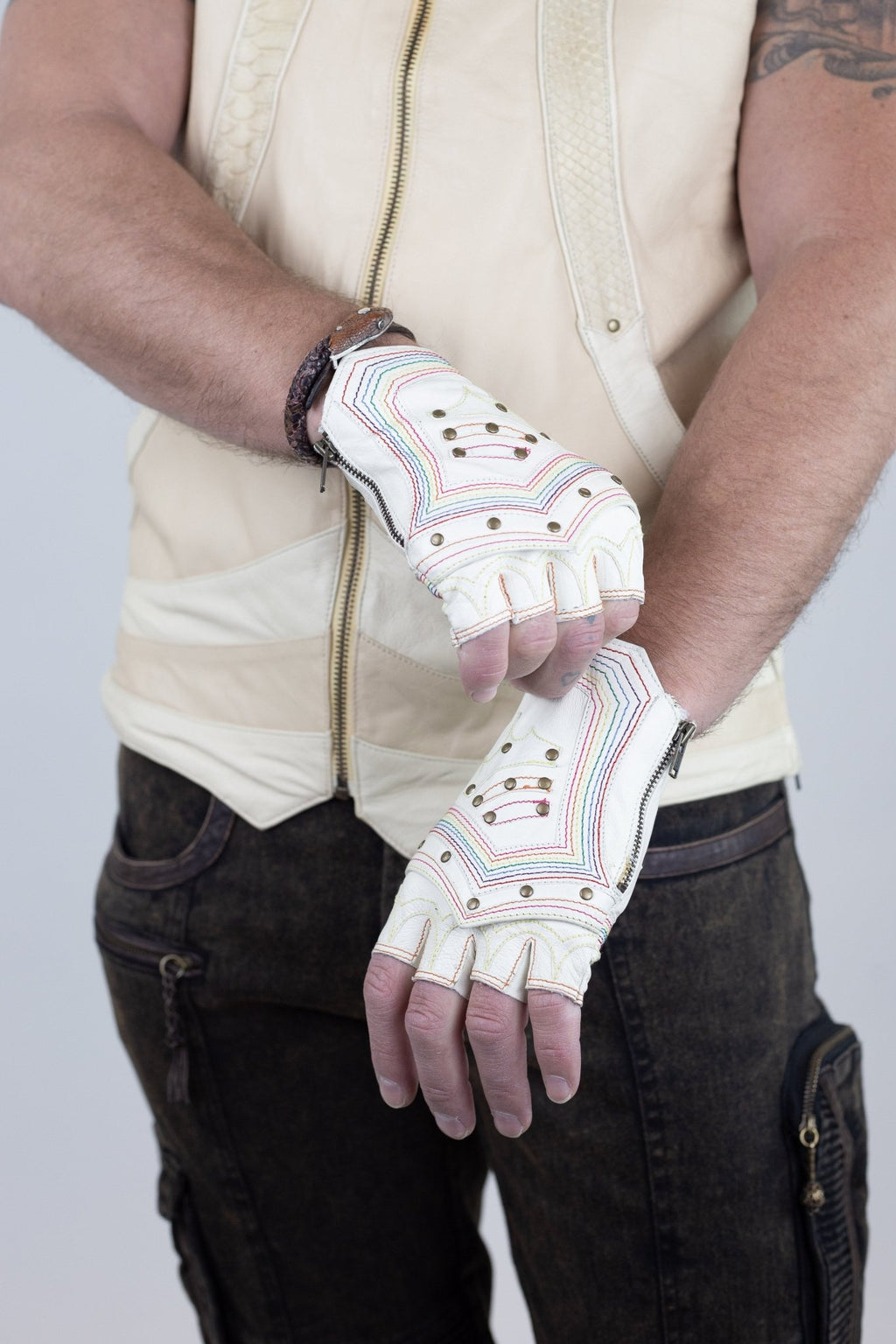 Rainbow Warrior gloves - anahata designs/infiniti now