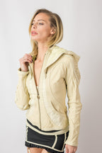 Singularity womens cut leather jacket, authentic Seven of Nine leather jacket - anahata designs