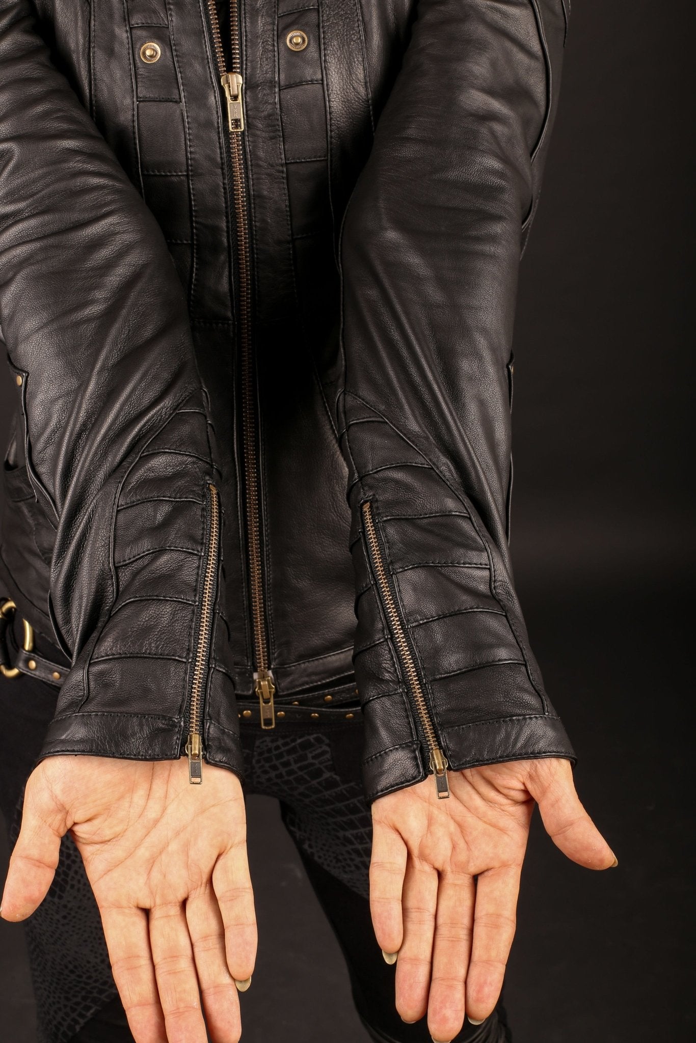 Singularity womens cut leather jacket, authentic Seven of Nine leather jacket - anahata designs