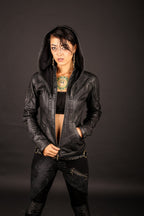 Singularity womens cut leather jacket, authentic Seven of Nine leather jacket - anahata designs