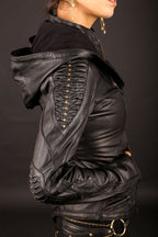 Singularity womens cut leather jacket, authentic Seven of Nine leather jacket - anahata designs