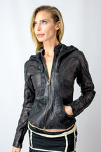 Singularity womens cut leather jacket, authentic Seven of Nine leather jacket - anahata designs