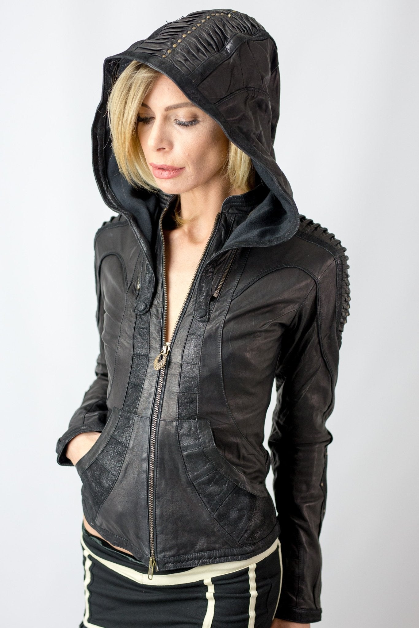 Singularity Womens Cut Leather Jacket - Authentic Seven of