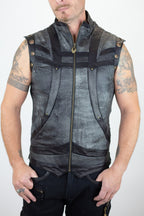 Taurid Leather and python Vest - anahata designs/infiniti now