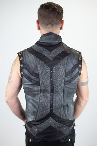 Taurid Leather and python Vest - anahata designs/infiniti now