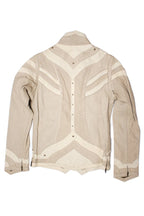 Taurid Leather Jacket - Cream Combo xx Small kids size- Discolored Zipper - anahata designs