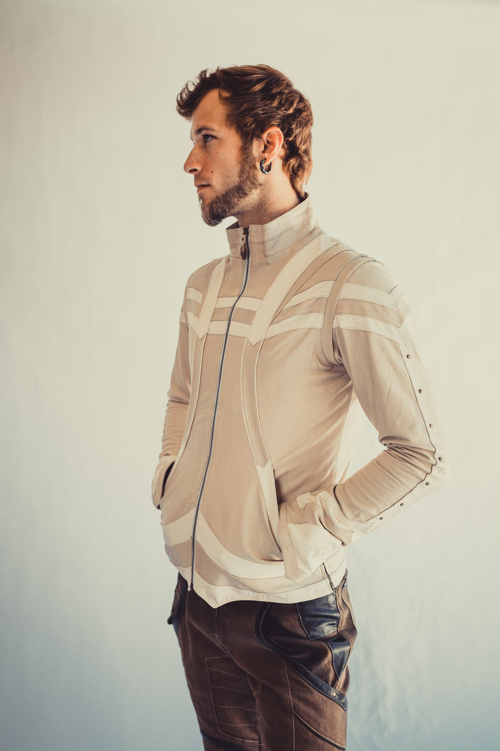 Taurid leather mens cut jacket - anahata designs