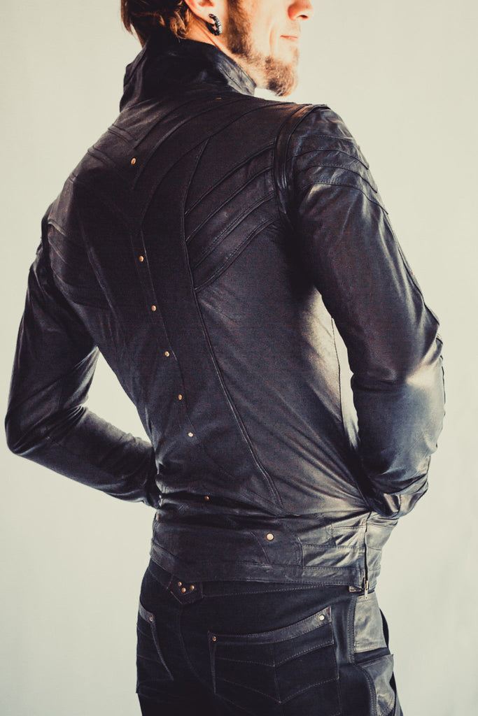 Taurid leather mens cut jacket - anahata designs/infiniti now