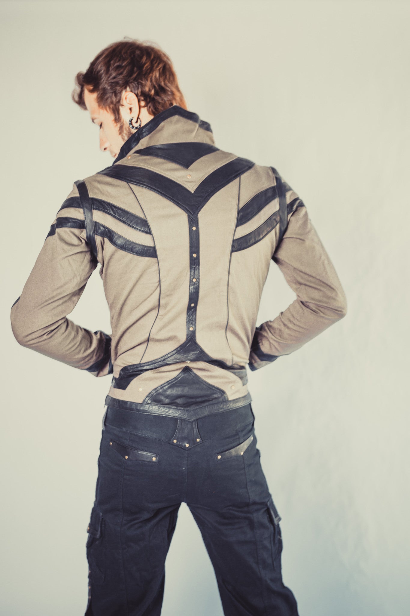 Taurid stretch denim mens cut jacket - anahata designs
